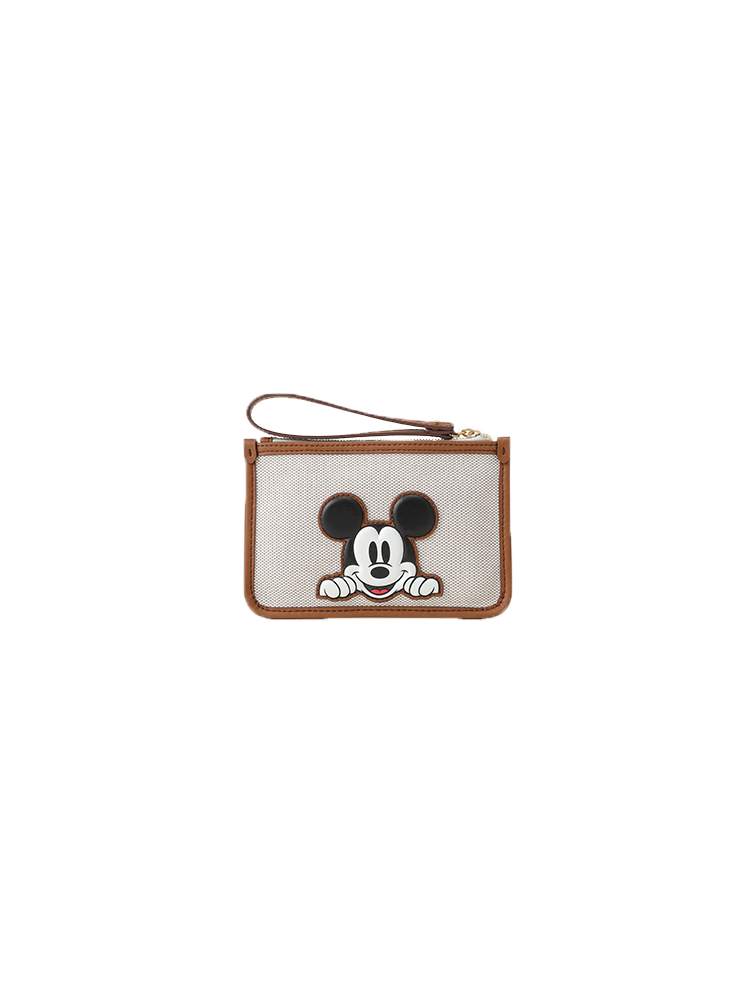 Mickey Mouse Jacquard with Leather Clutch Bag