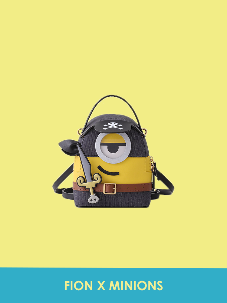 Minions & Monsters Denim with Leather Backpack