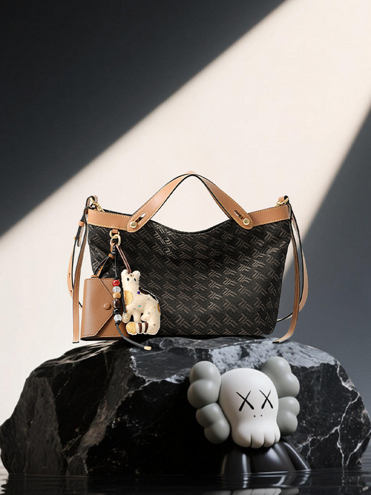 FION Palace Jacquard with Leather Bag