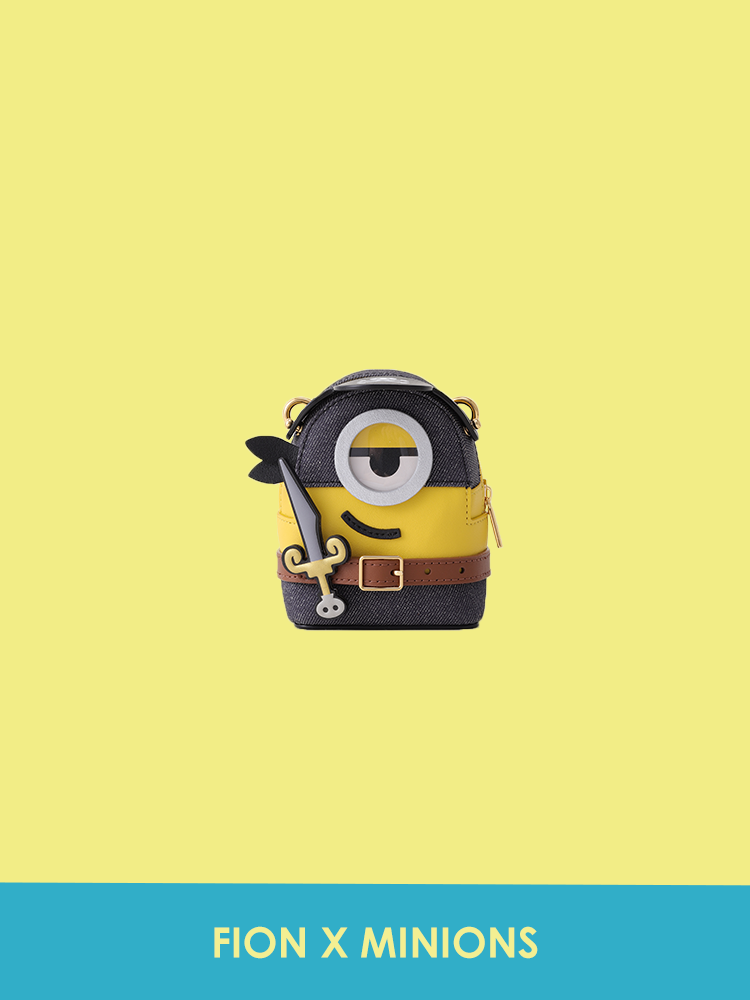 Minions & Monsters Denim with Leather Mini Crossbody & Shoulder Bag