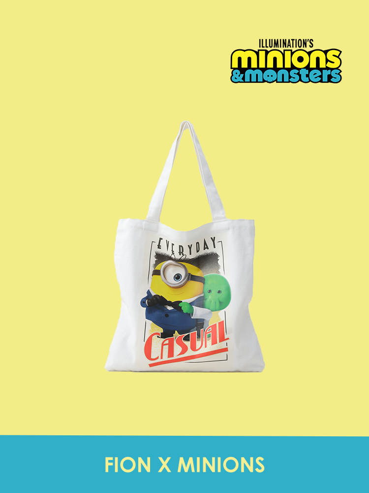 Minions & Monsters White Canvas Bag