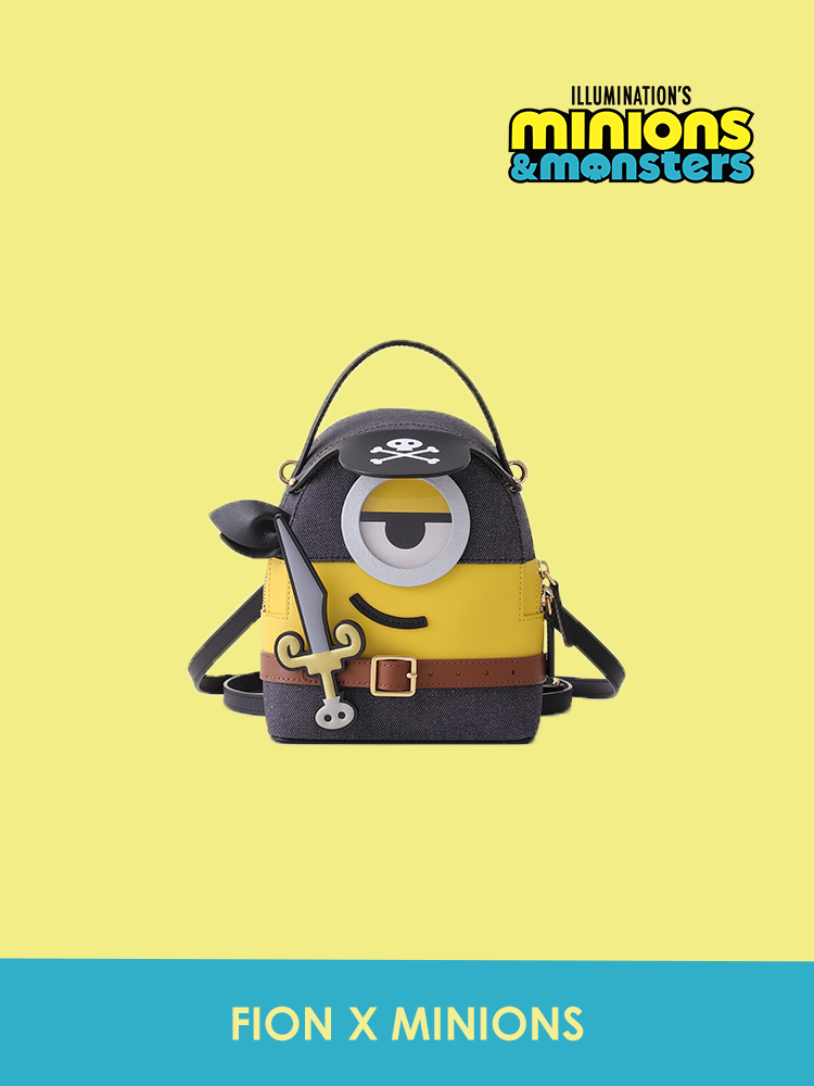 Minions & Monsters Denim with Leather Backpack