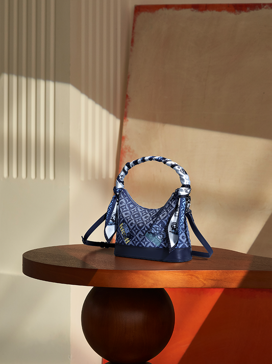 Minions Jacquard with Leather Hobo Bag