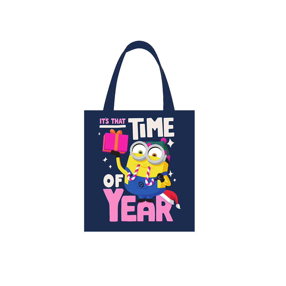 Minions Christmas Canvas Shopping Bag