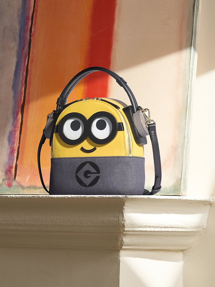 Minions Denim with Leather Backpack - Earphone