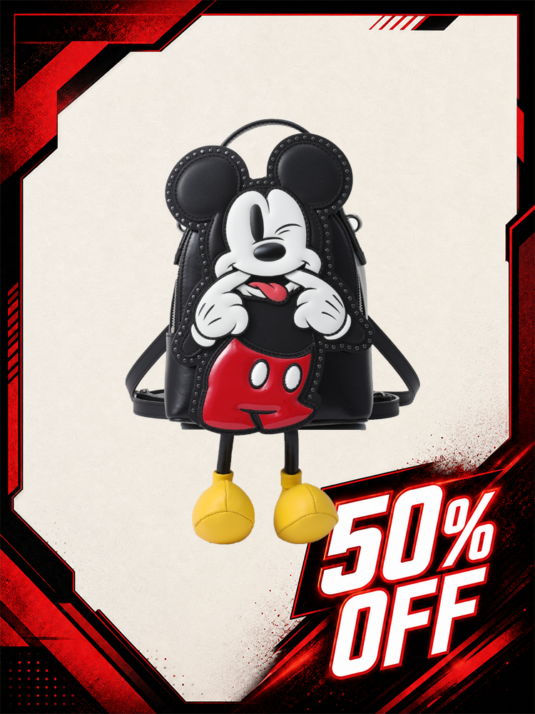 Mickey Mouse Cow Leather Backpack