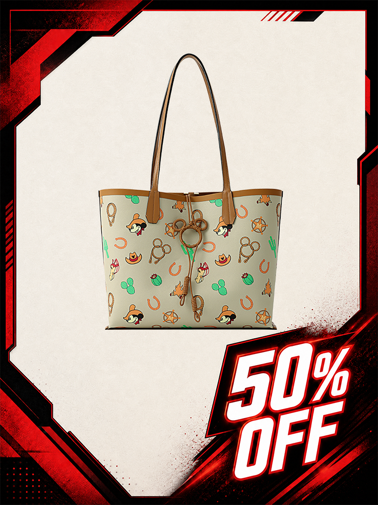 Mickey Mouse Monogram PVC with Leather Tote Bag