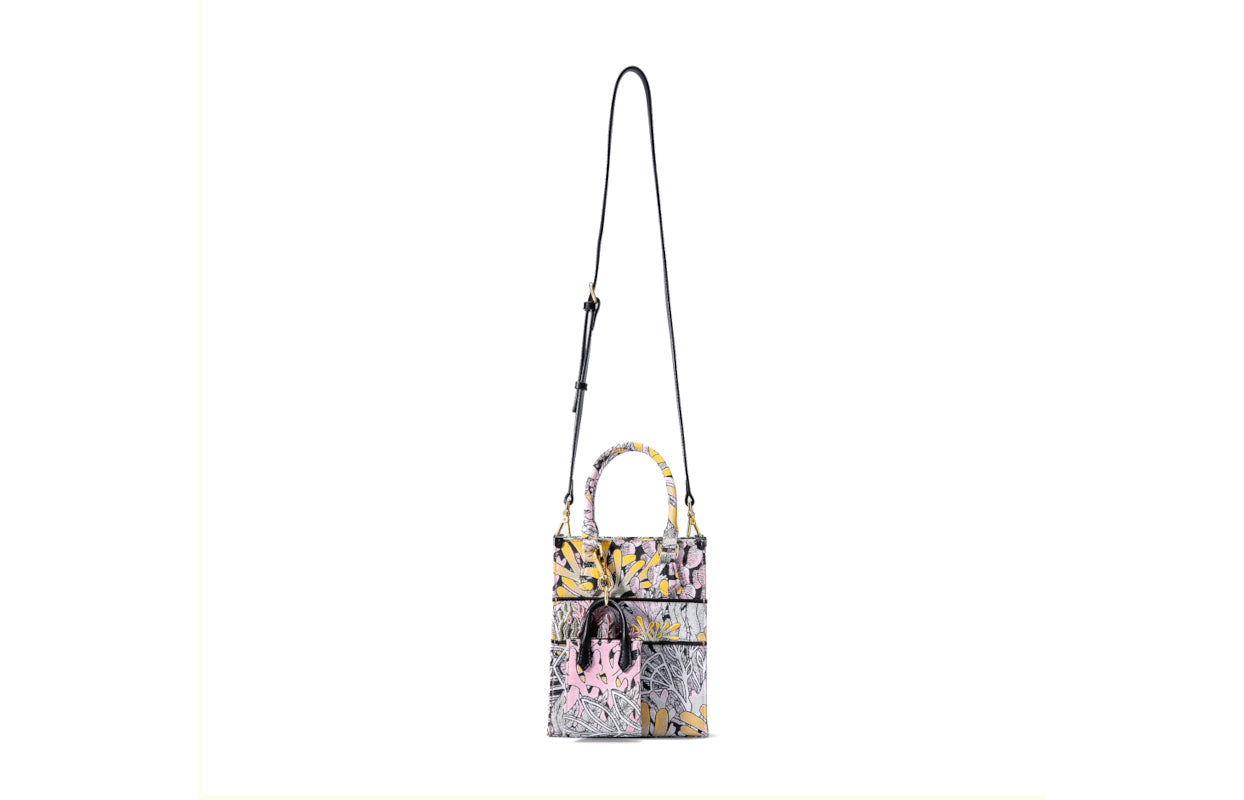 Jayde Fish Jacquard with Woven  Shoulder Bag