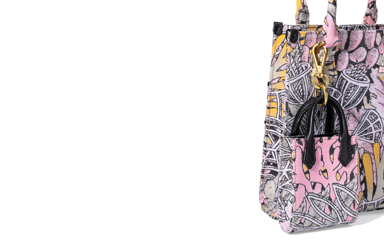Jayde Fish Jacquard with Woven  Shoulder Bag