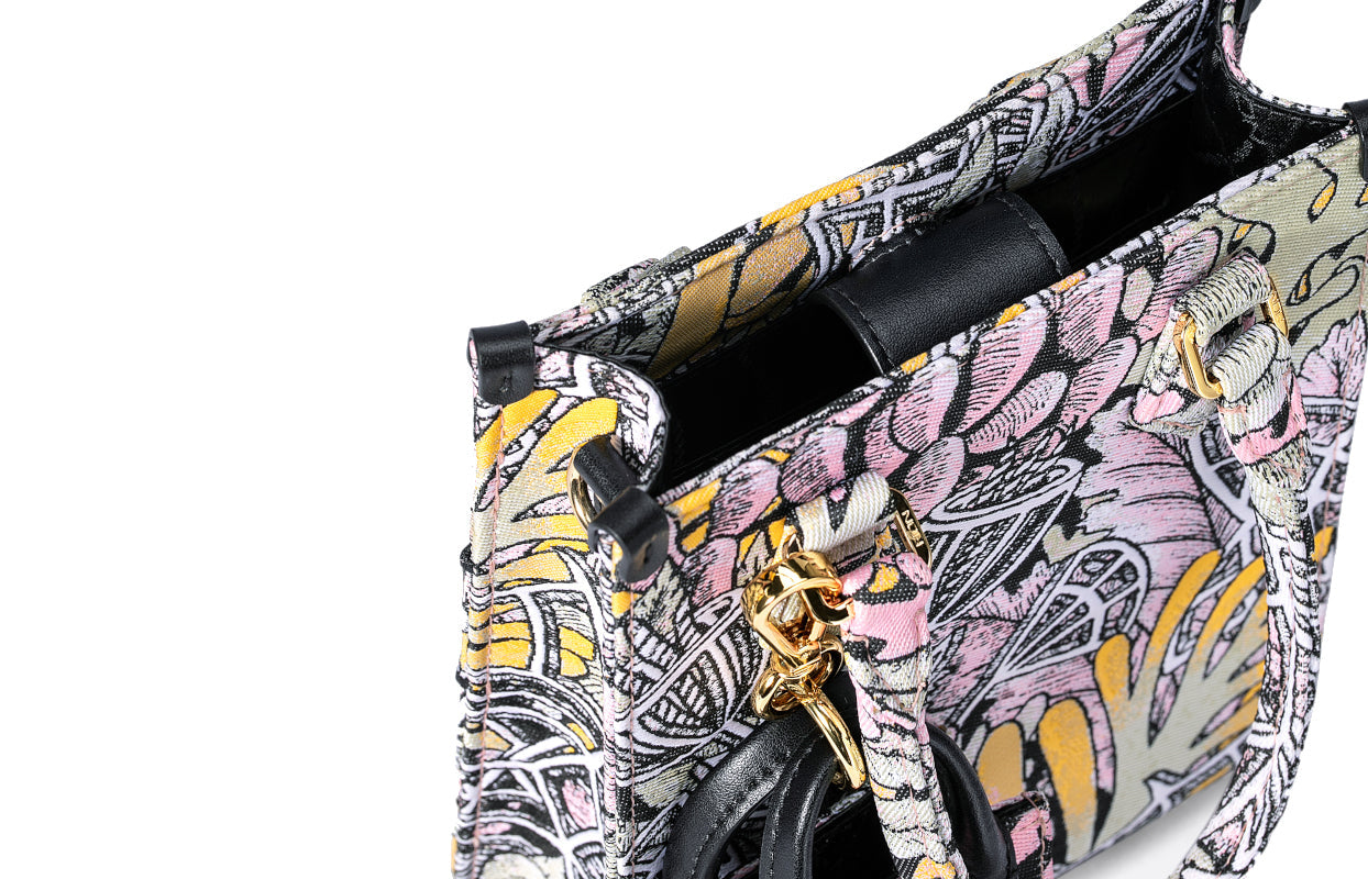 Jayde Fish Jacquard with Woven  Shoulder Bag