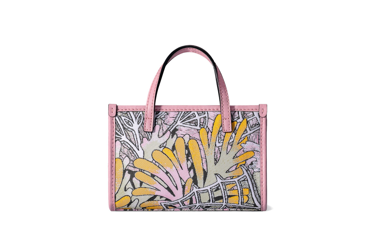 Jayde Fish Jacquard with Woven Top Handle Bag