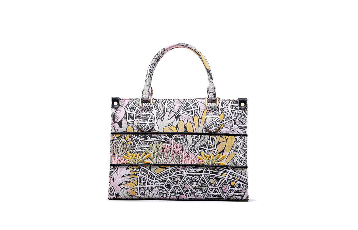 Jayde Fish Jacquard with Woven Tote Bag