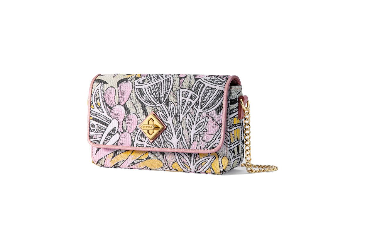 Jayde Fish Jacquard with Woven Shoulder Bag