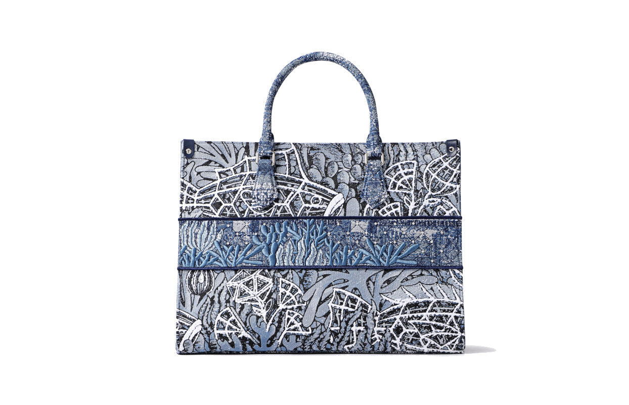 Jayde Fish Jacquard with Woven Tote Bag
