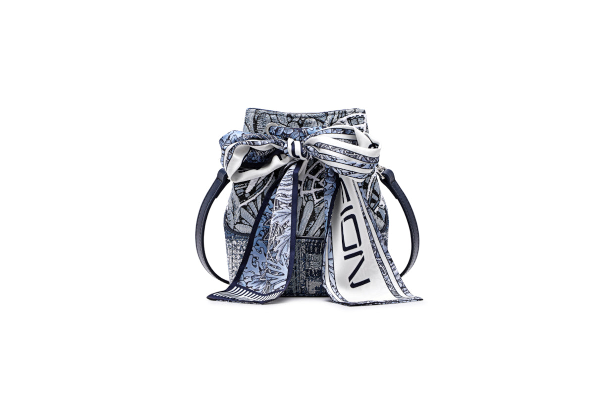 Jayde Fish Jacquard with Woven Shoulder Bag