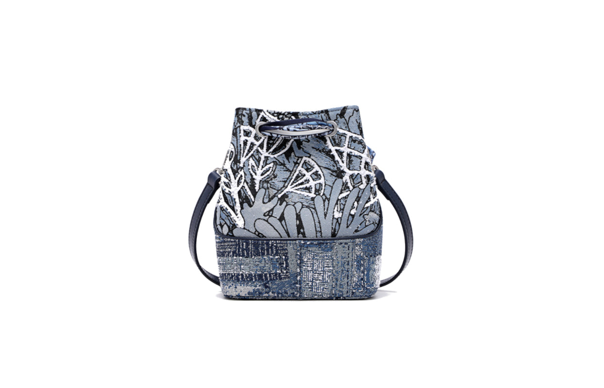 Jayde Fish Jacquard with Woven Shoulder Bag