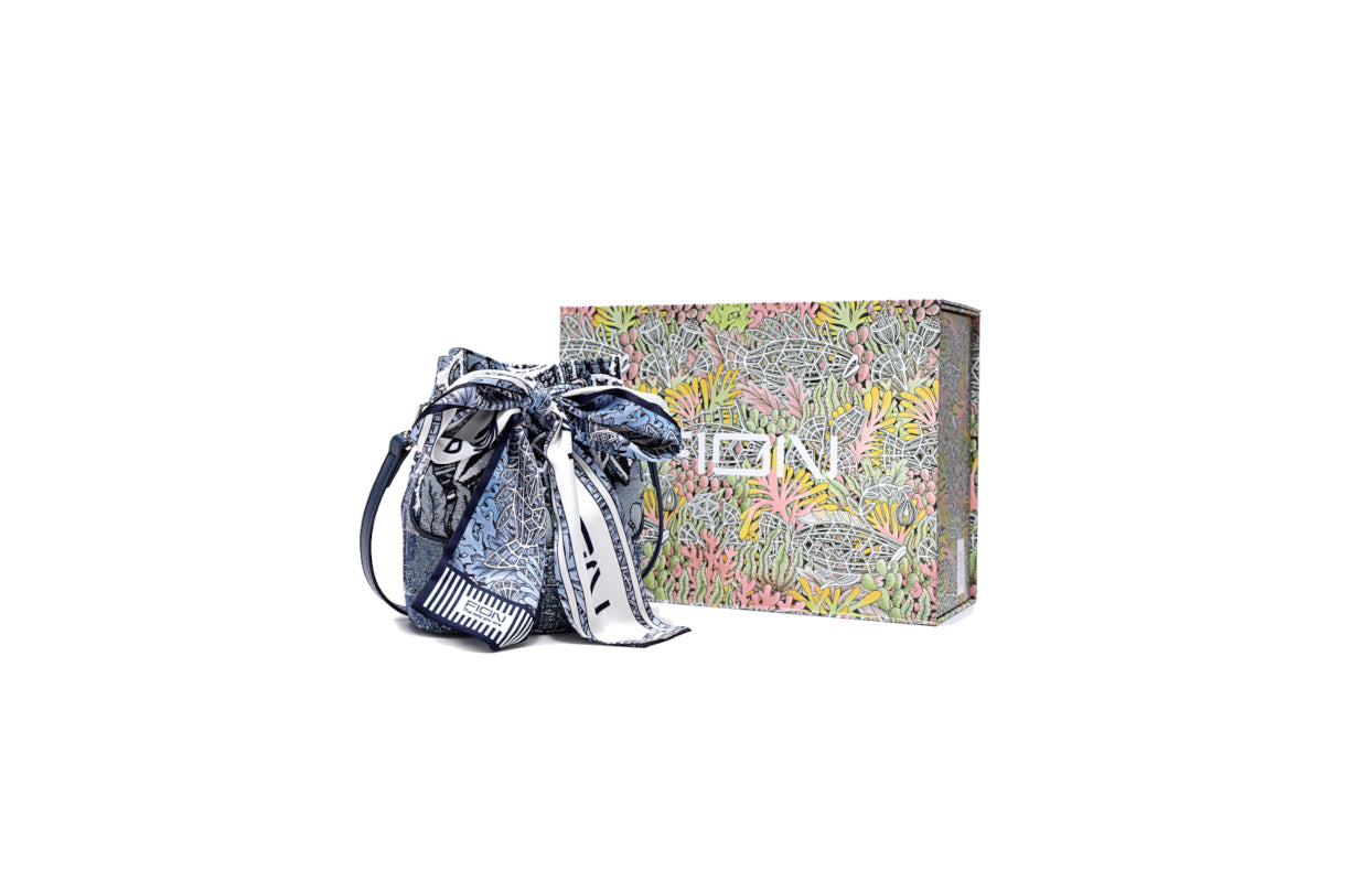 Jayde Fish Jacquard with Woven Shoulder Bag