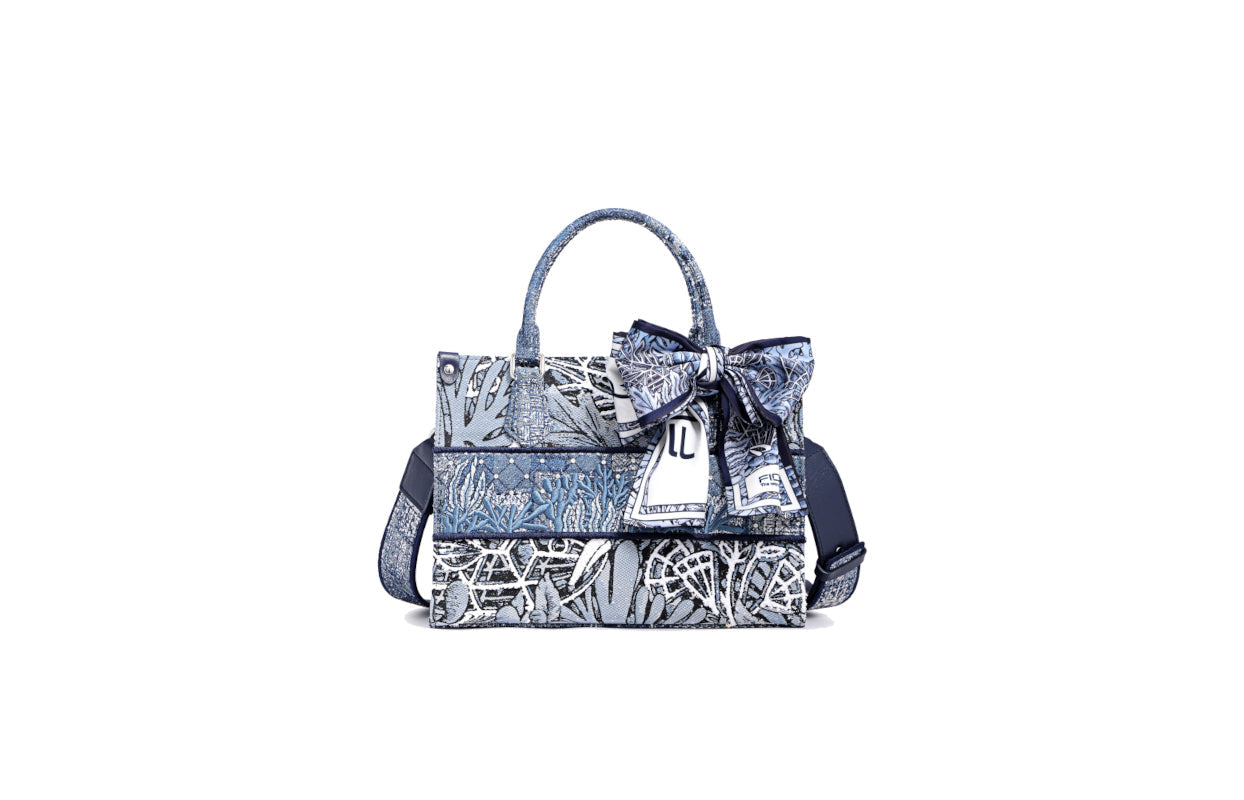 Jayde Fish Jacquard with Woven Tote Bag
