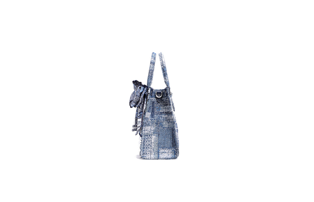 Jayde Fish Jacquard with Woven Tote Bag