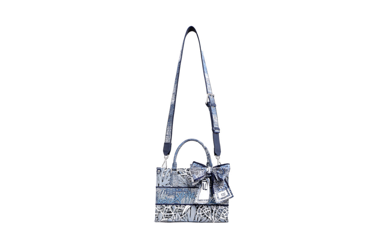 Jayde Fish Jacquard with Woven Tote Bag