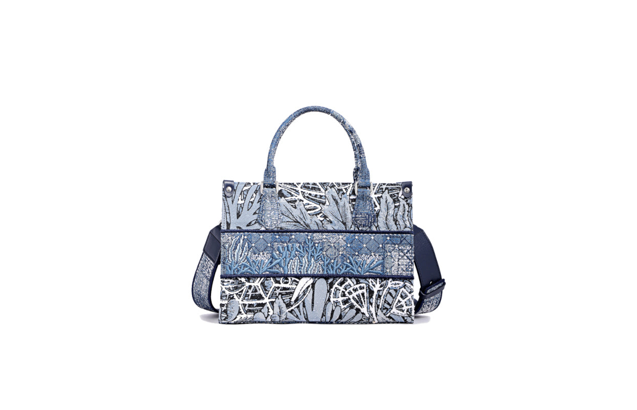 Jayde Fish Jacquard with Woven Tote Bag