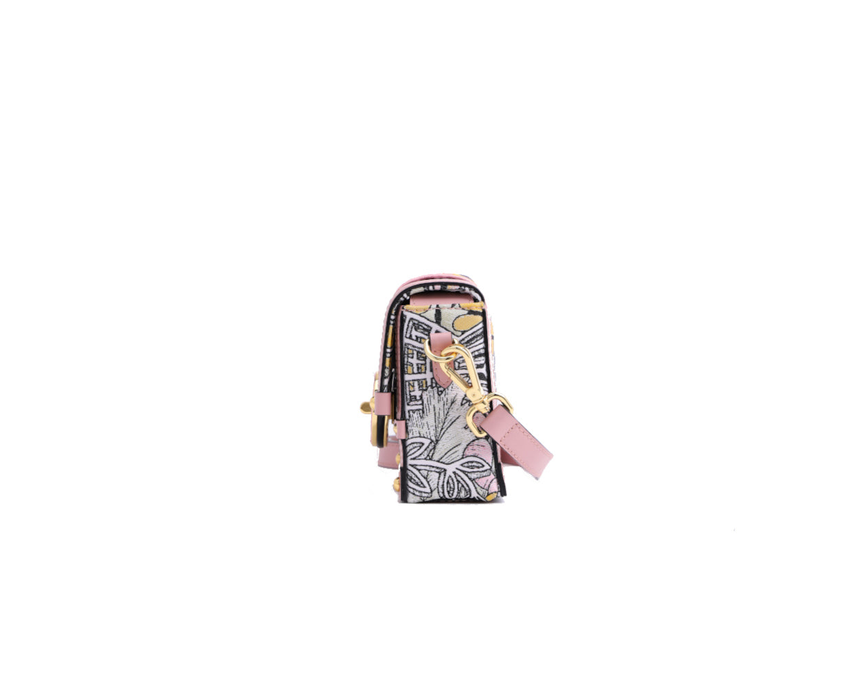 Jayde Fish Jacquard with Leather Shoulder Bag