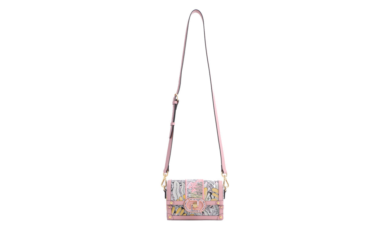 Jayde Fish Jacquard with Leather Shoulder Bag