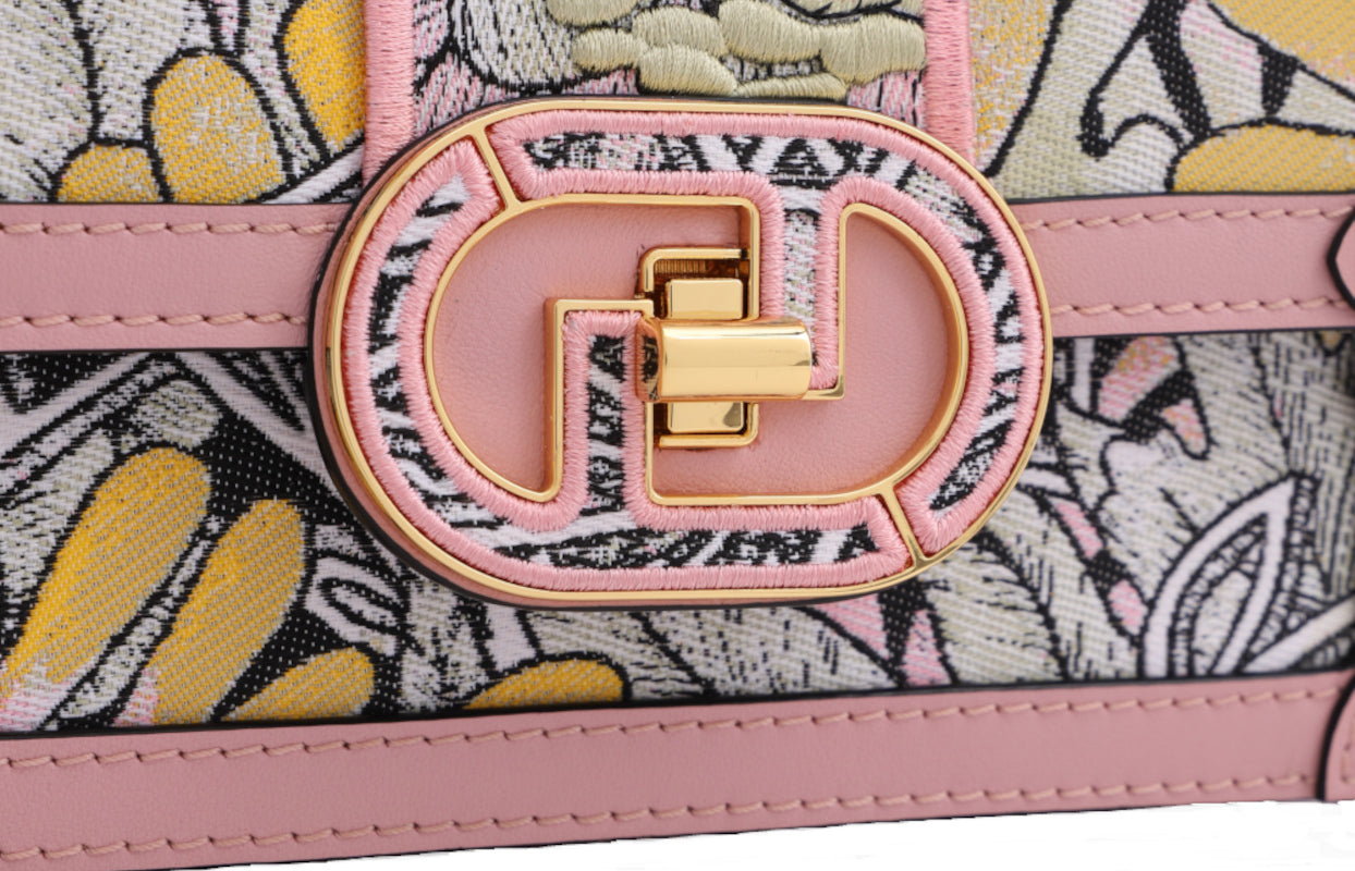 Jayde Fish Jacquard with Leather Shoulder Bag