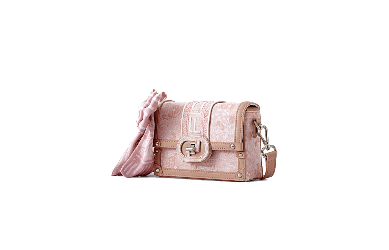 Heartbeat Jacquard with Cow Leather Crossbody & Shoulder Bag