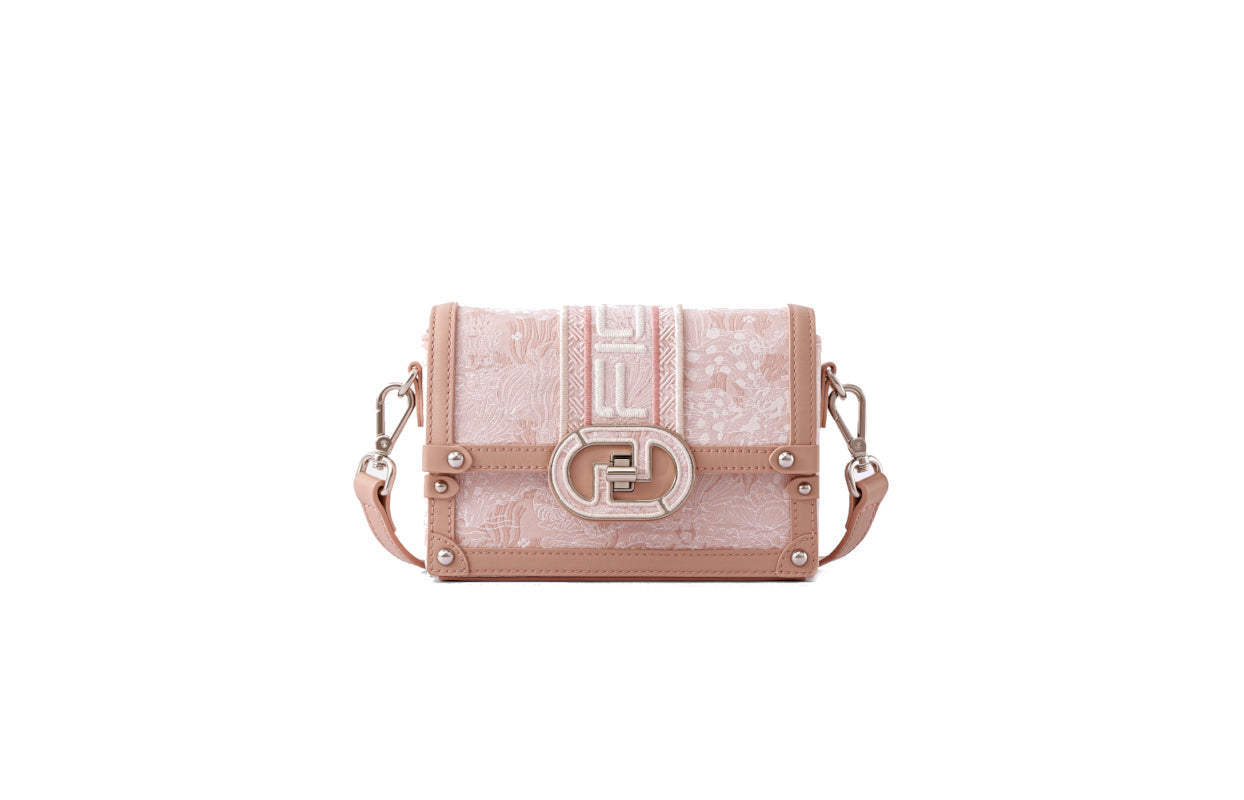 Heartbeat Jacquard with Cow Leather Crossbody & Shoulder Bag