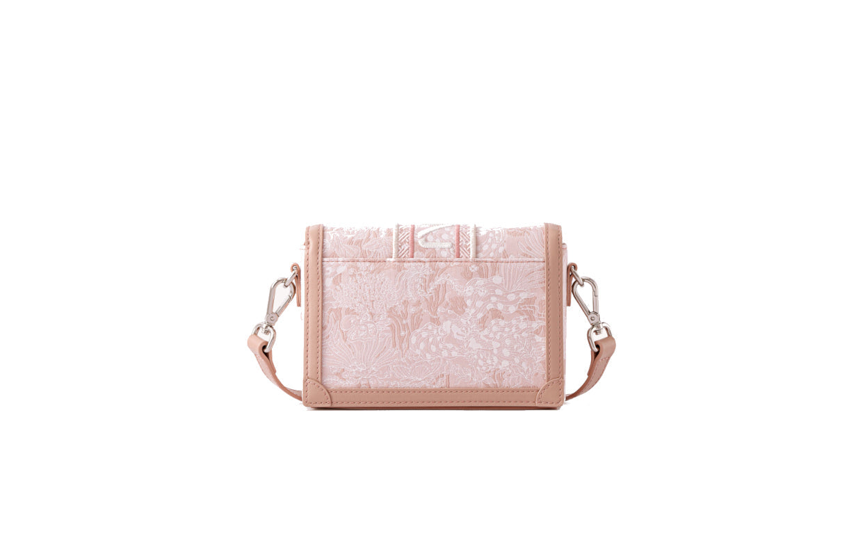 Heartbeat Jacquard with Cow Leather Crossbody & Shoulder Bag