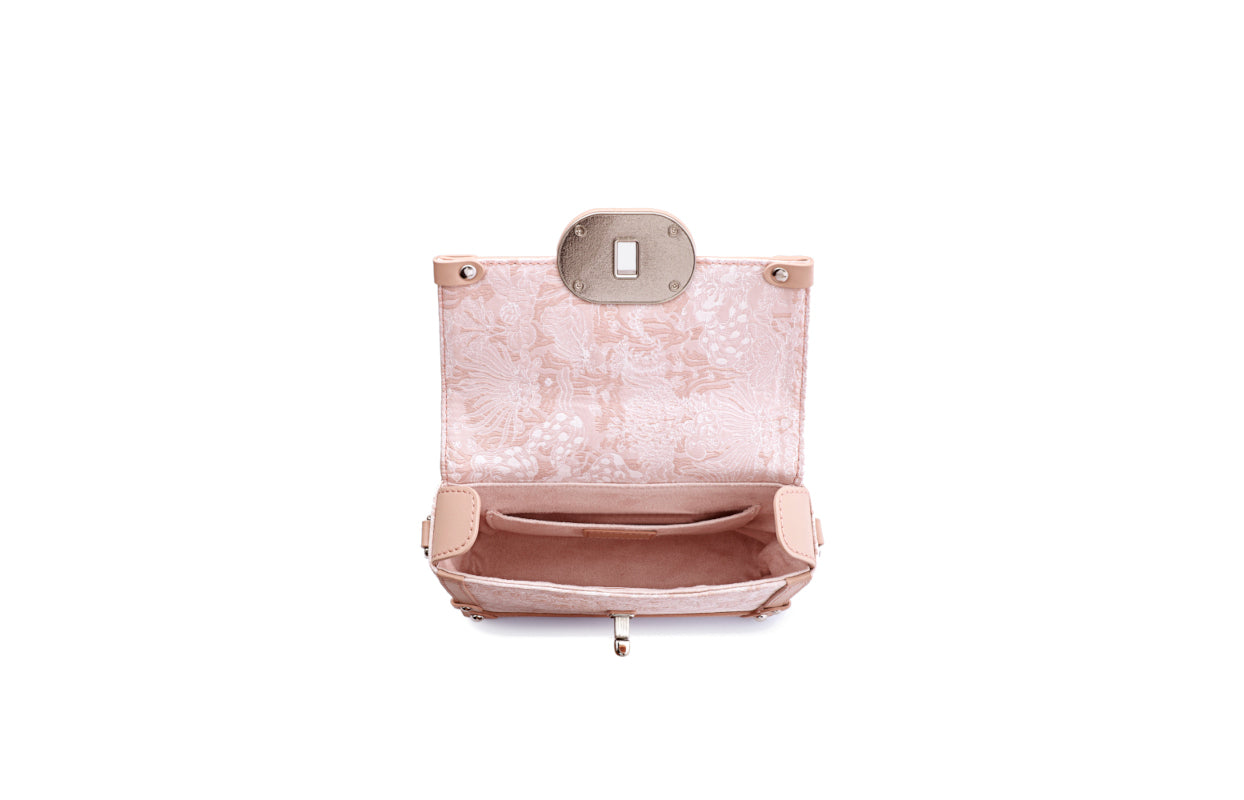 Heartbeat Jacquard with Cow Leather Crossbody & Shoulder Bag