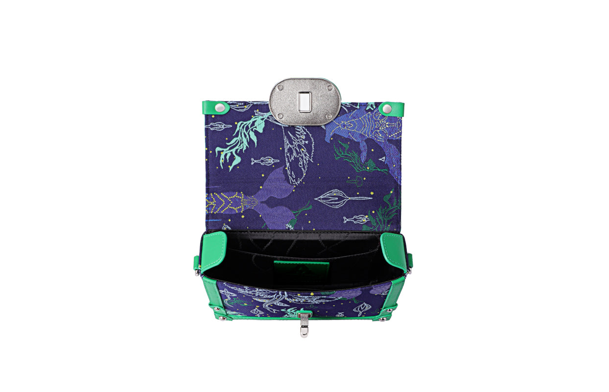 Avatar Jacquard with Cow Leather Crossbody & Shoulder Bag