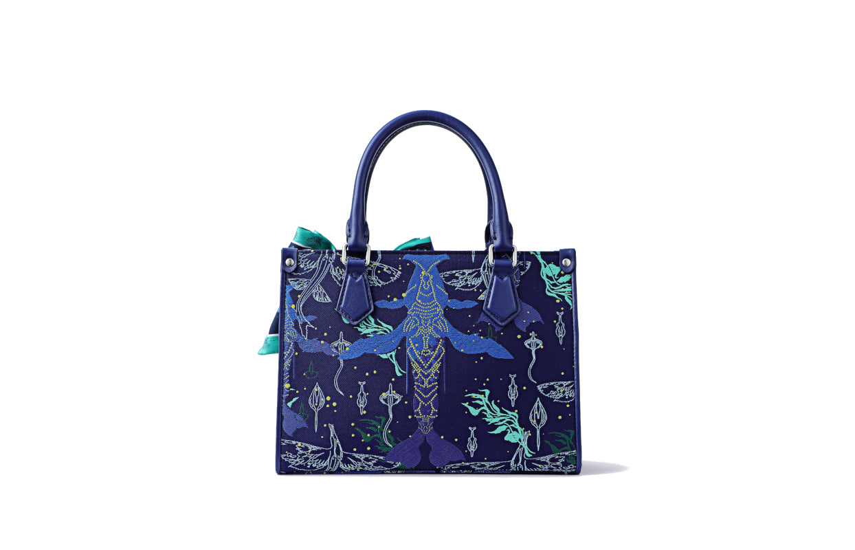 Avatar Jacquard with Cow Leather Medium Tote Bag