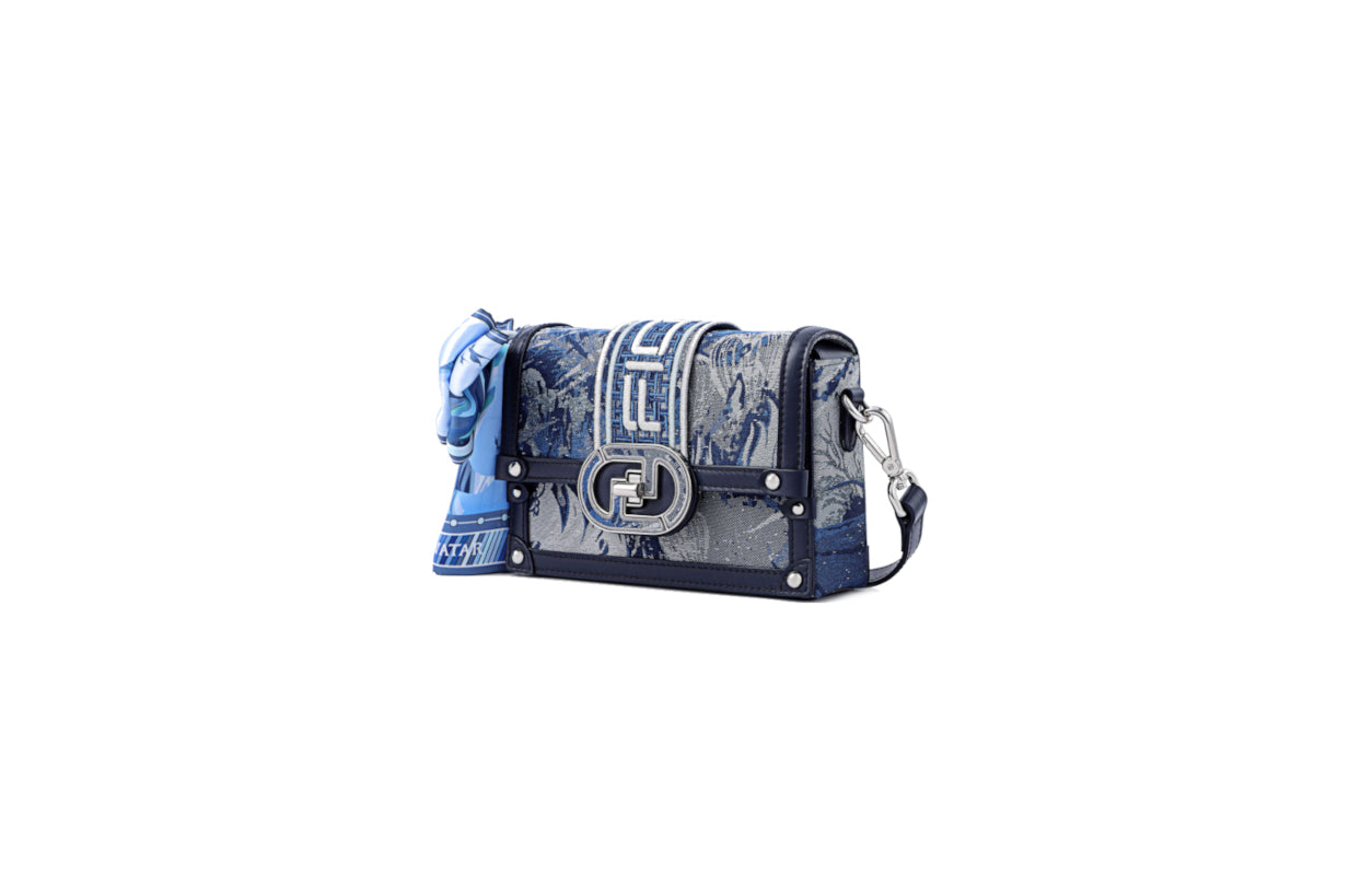 Avatar Jacquard with Cow Leather Crossbody & Shoulder Bag