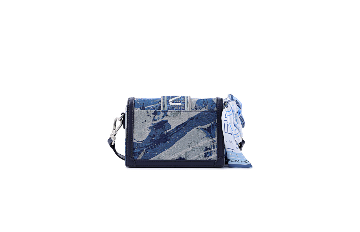 Avatar Jacquard with Cow Leather Crossbody & Shoulder Bag