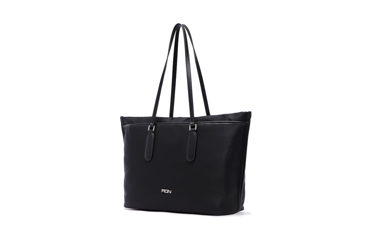 Nylon with Leather Tote Bag