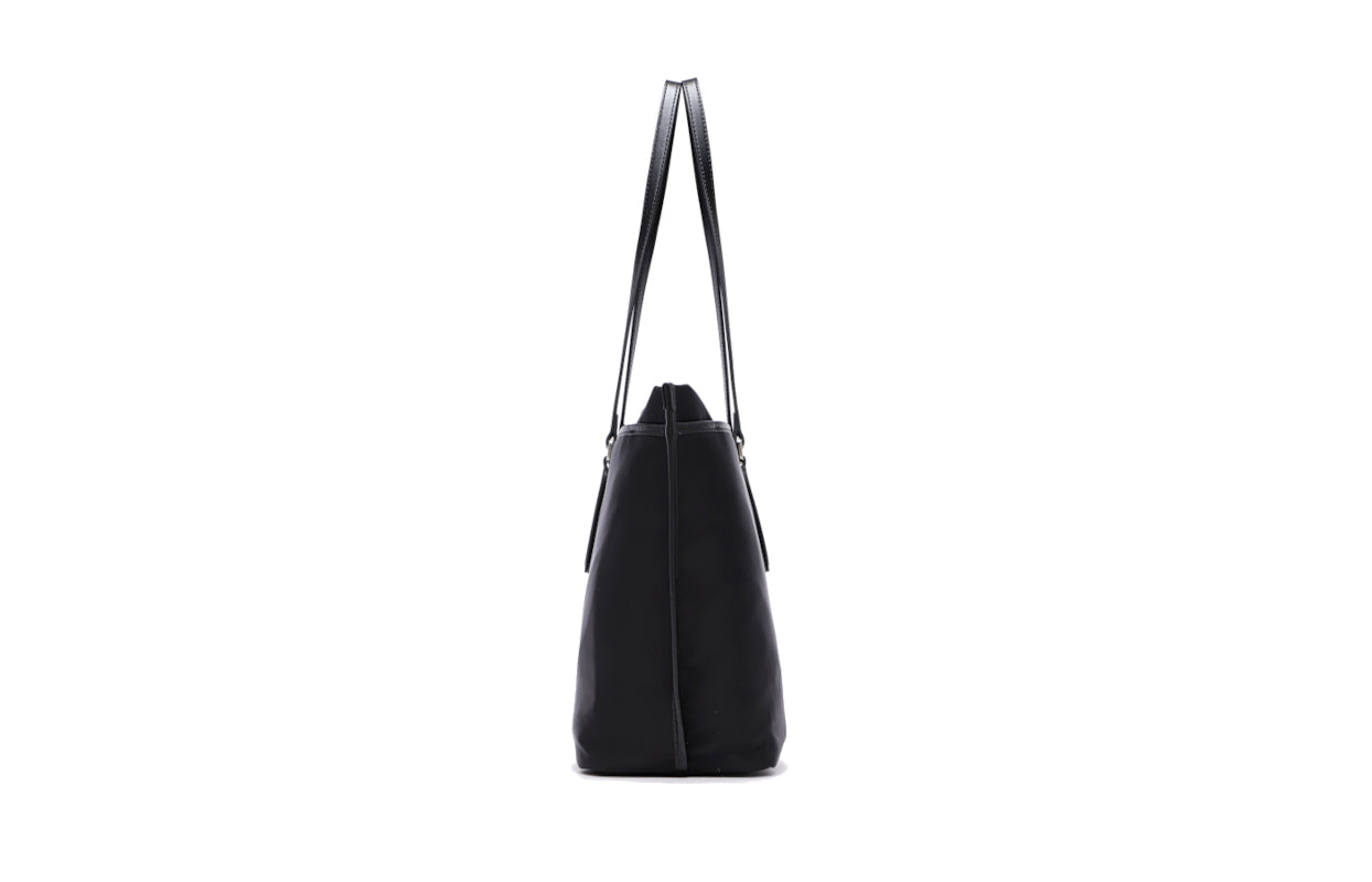 Nylon with Leather Tote Bag