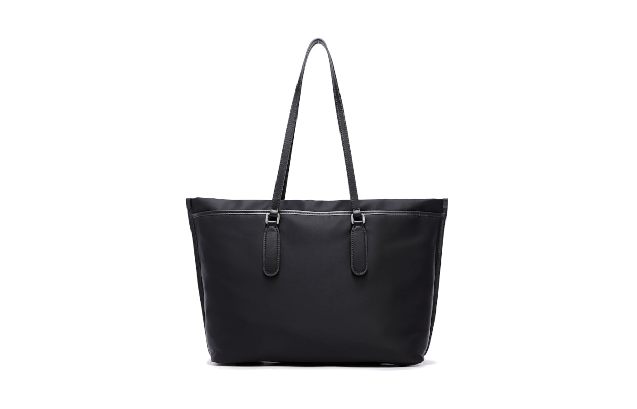 Nylon with Leather Tote Bag