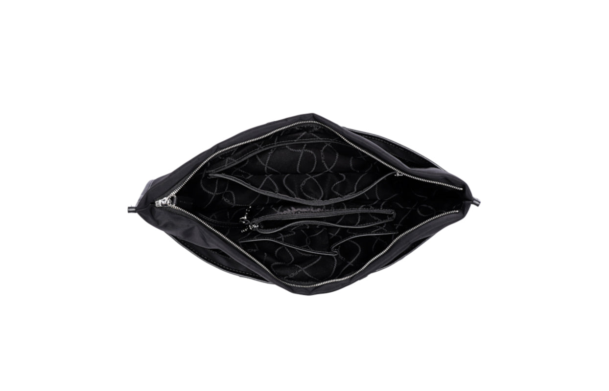 Nylon with Leather Tote Bag