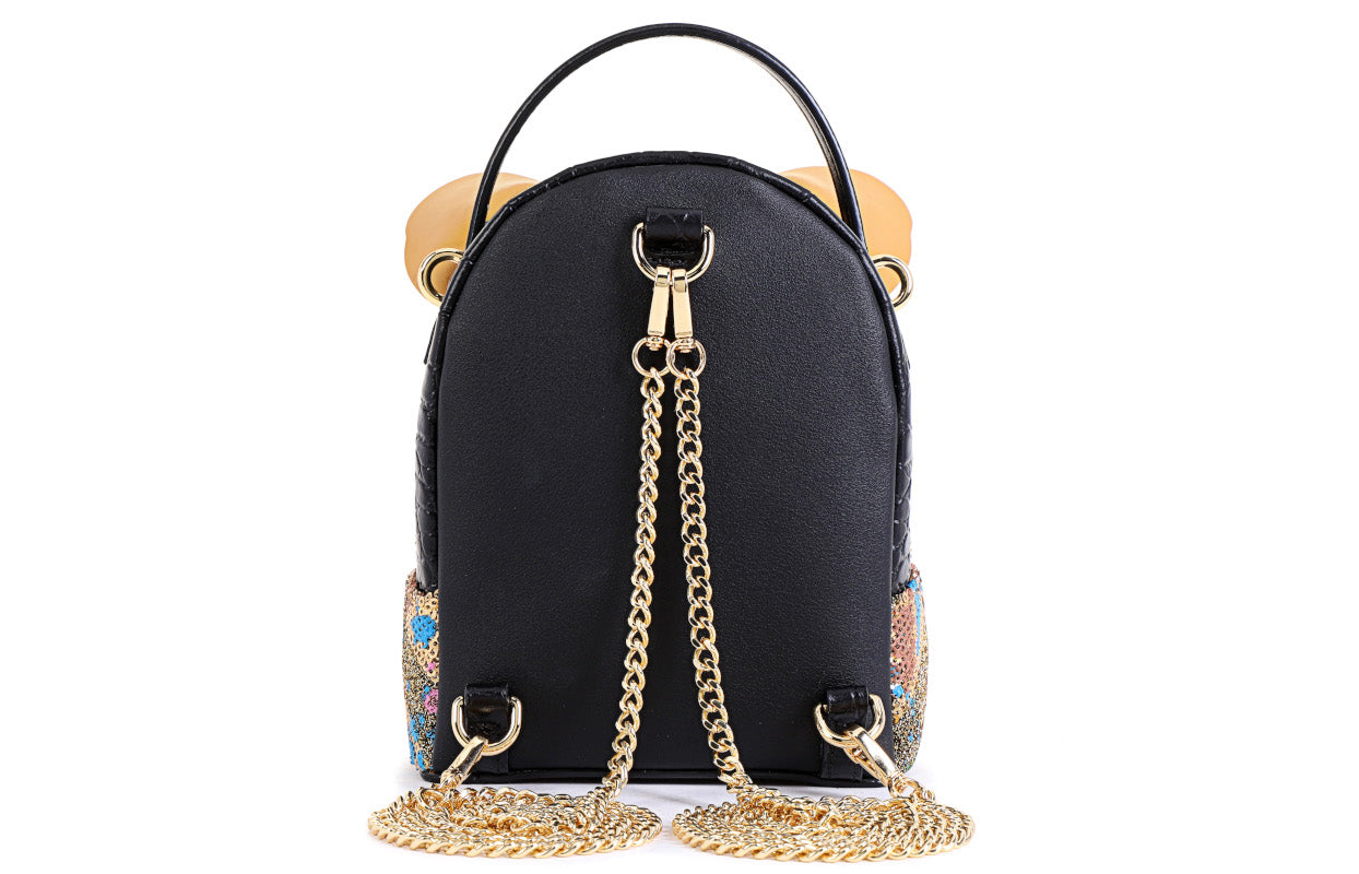 Little Mons Jacquard with Leather Backpack