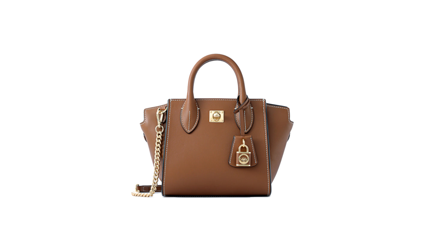 Monster Lock Leather Top Handle bag