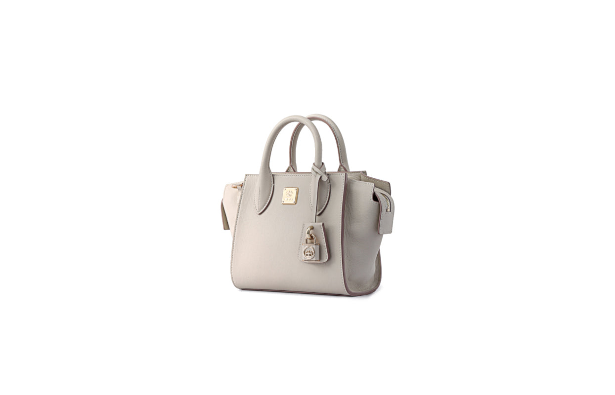 Monster Lock Leather Top Handle bag