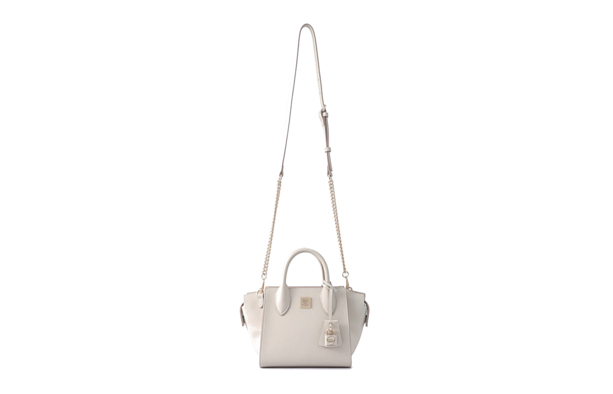 Monster Lock Leather Top Handle bag