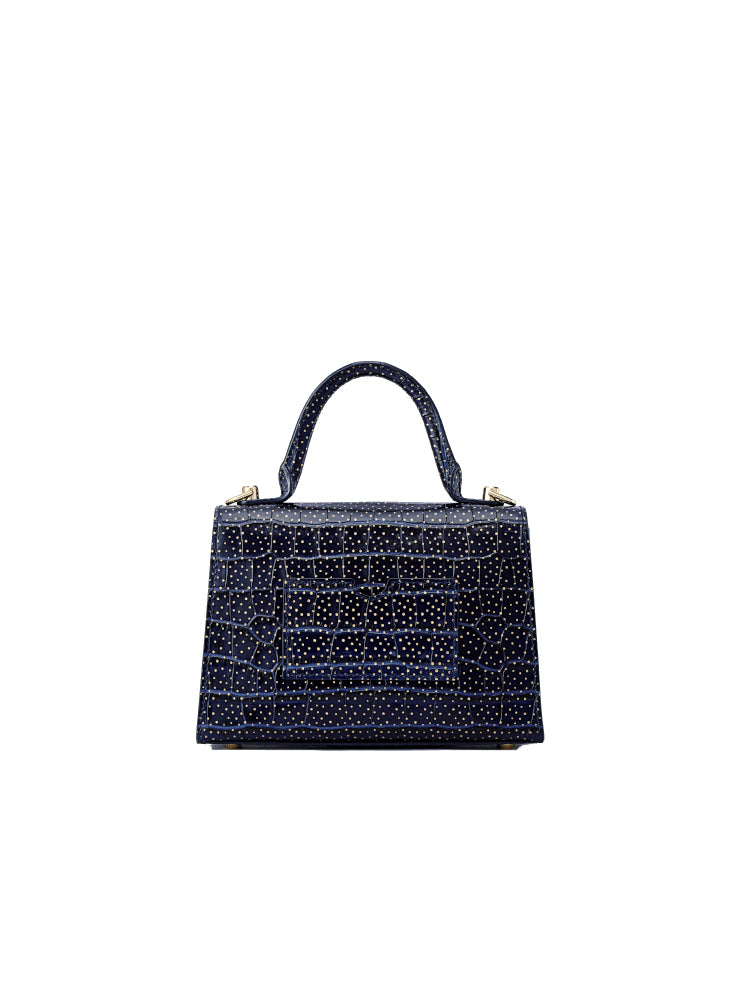 Stars Leather Top Handle Bag