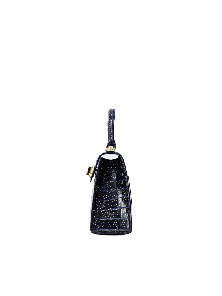 Stars Leather Top Handle Bag