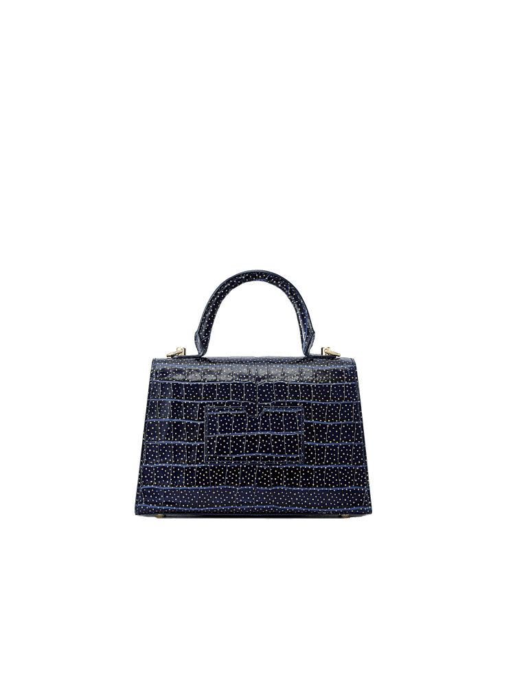 Stars Leather Top Handle Bag