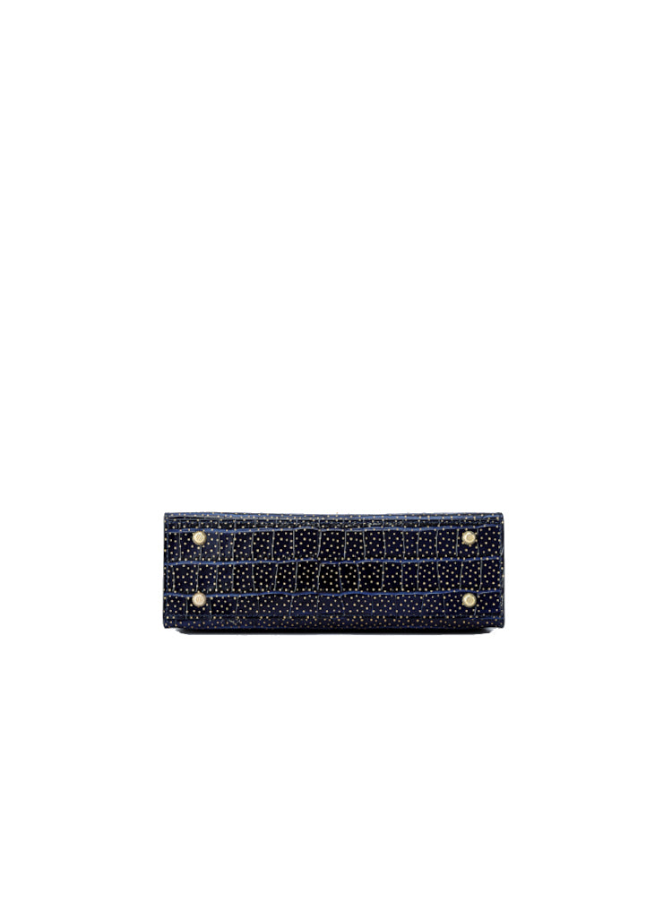 Stars Leather Top Handle Bag