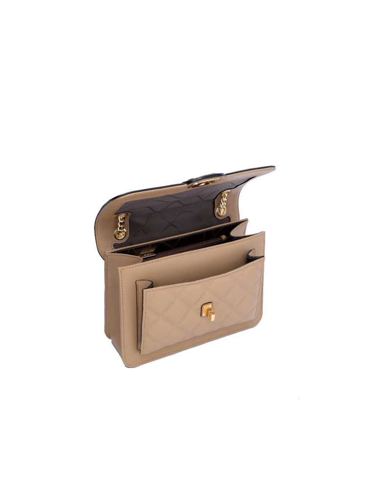 Flower Frame Leather Crossbody & Shoulder Bag