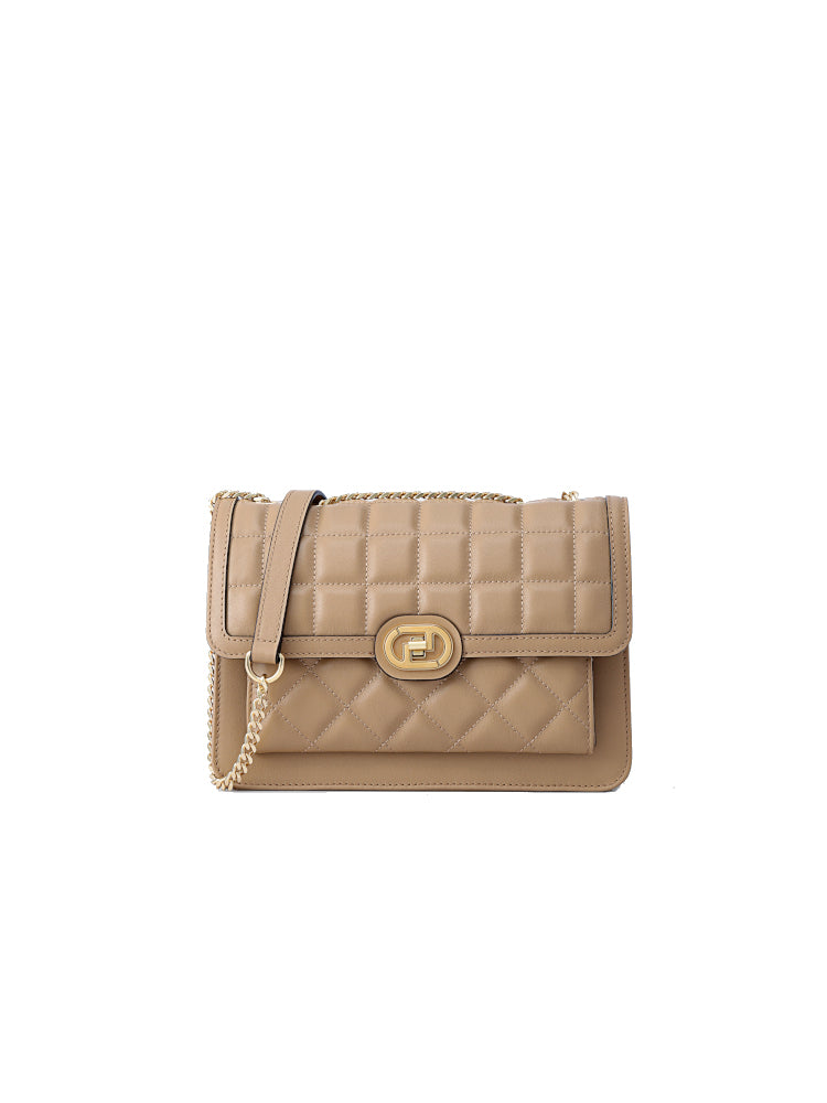 Flower Frame Leather Crossbody & Shoulder Bag